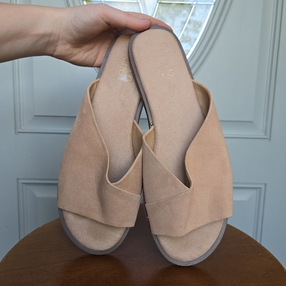Franco Sarto Riviera Leather Slides - Picture 1 of 4